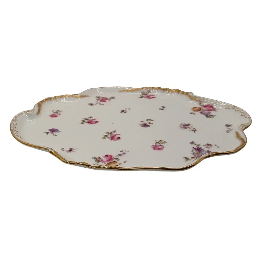 Vintage Limoges‎ Porcelain Tray Vanity Dresser Charles Haviland CFH GDM France
